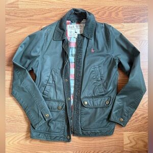 Jack Wills Dark Green Wax Jacket